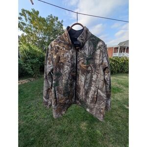 MidwayUSA Mens Camo Jacket Full Zip Hunting Outdoorsman Realtree Large‎